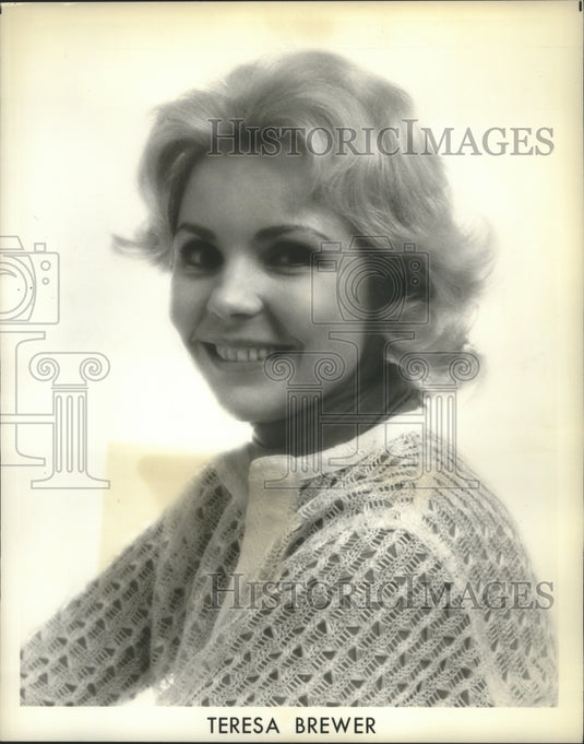 1978 Press Photo Singer Teresa Brewer - nop09141-Historic Images