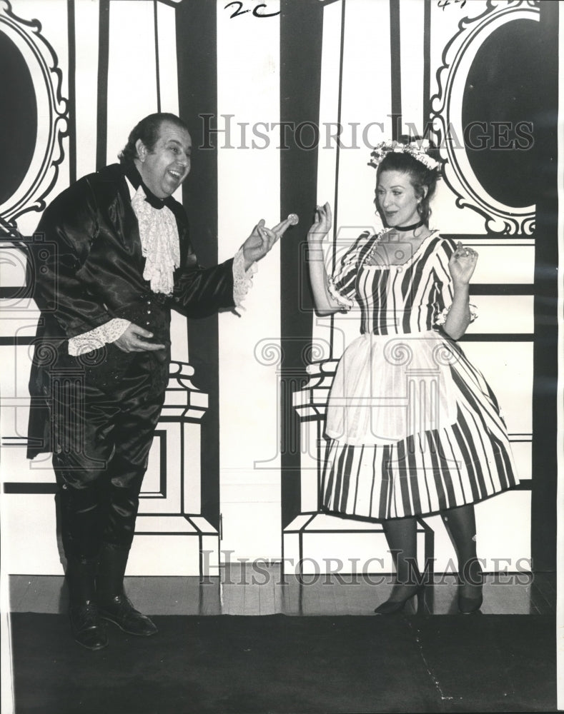 1973 Don Bernard and Pat Domino in a scene from an opera - Historic Images