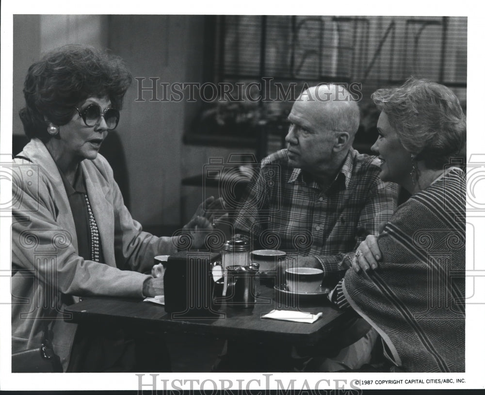 1987 Vivian Blaine, John Fiedler & Erika Slezak on One Life to Live. - Historic Images