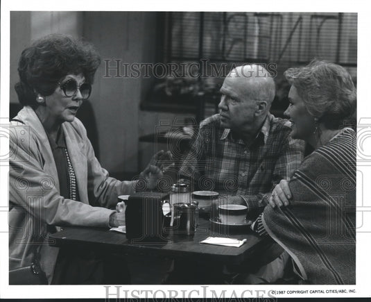 1987 Vivian Blaine, John Fiedler & Erika Slezak on One Life to Live. - Historic Images