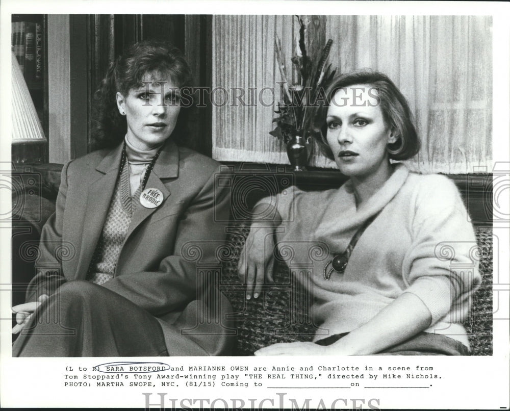 1985 Sara Bostford and Marianne Owen &quot;The Real Thing&quot; - Historic Images