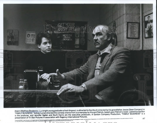 1989 "Family Business" - Matthew Broderick and Sean Connery - Historic Images