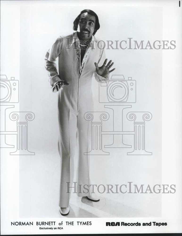 1976 Norman Burnett of American soul music group, The Tymes - Historic Images