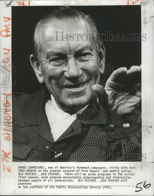1978 Press Photo Hoagy Carmichael on new series Old Friends. - nop11822-Historic Images