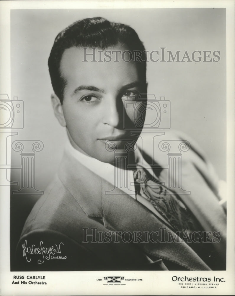 1956 Russ Carlyle and His Orchestra- Label &quot;X&quot; Recording Artist - Historic Images