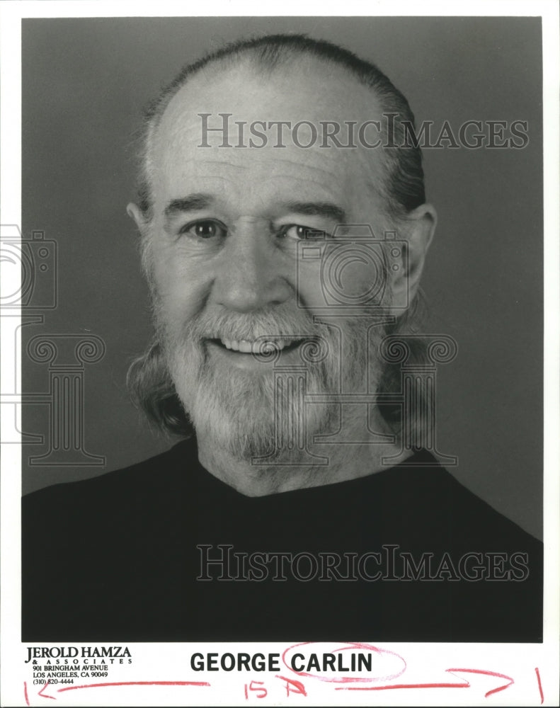 Press Photo George Carlin, comedian, actor, author and social critic.-Historic Images