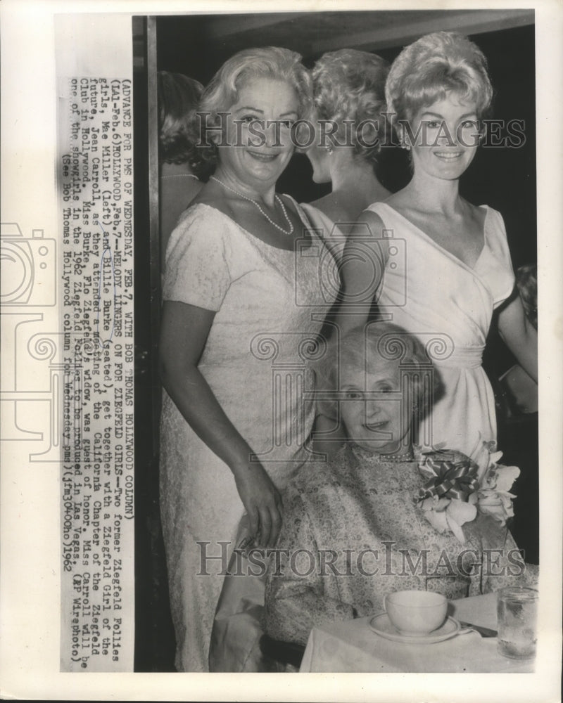 1962 Press Photo California Chapter of the Ziegfeld Club meeting in Hollywood - Historic Images