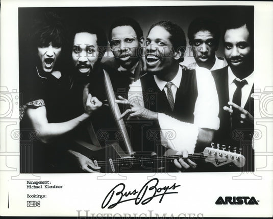 1982 Press Photo "The Bus Boys" - Arista Recording Artists - Historic Images