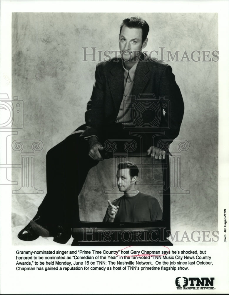 Press Photo Gary Chapman nominated &quot;Comedian of the Year&quot; at TNN Awards - Historic Images