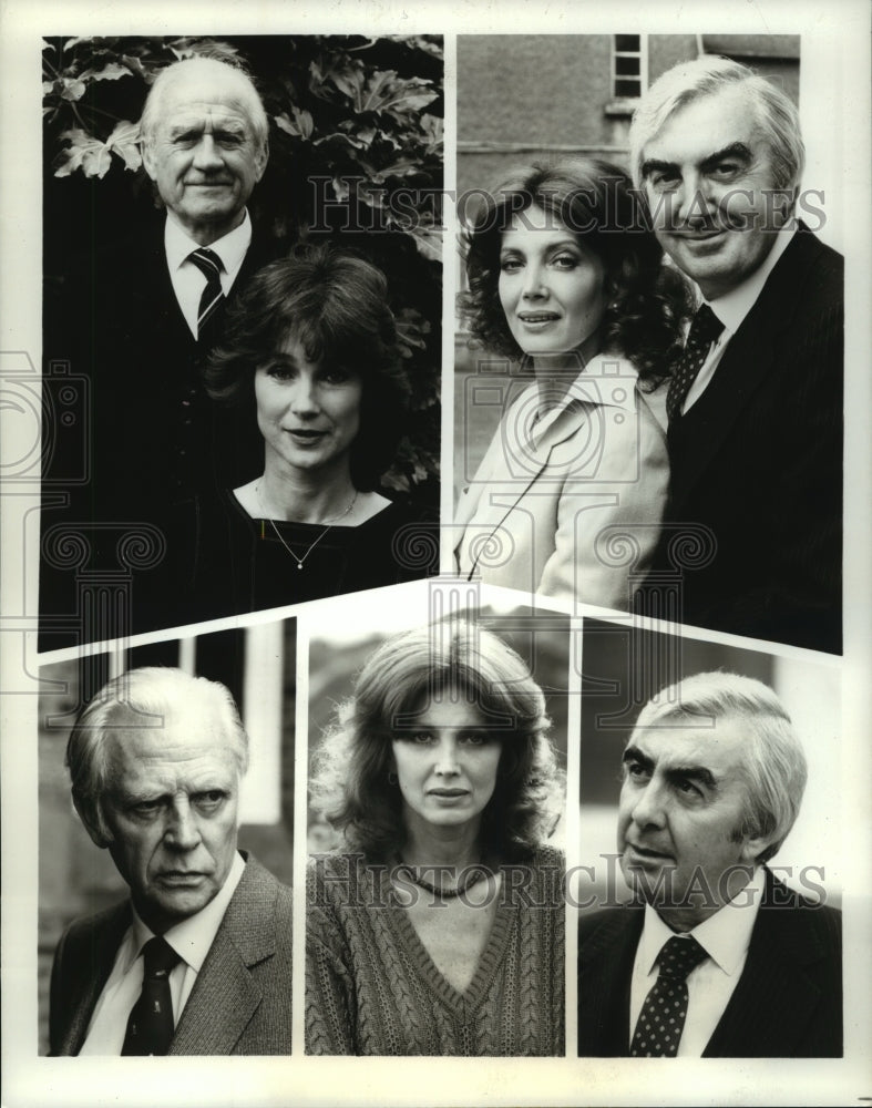 1984 Press Photo Shirley Ann Field,Cyril Cusack & Dan O Herlihy in A Careful Man - Historic Images