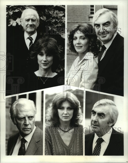 1984 Press Photo Shirley Ann Field,Cyril Cusack & Dan O Herlihy in A Careful Man - Historic Images