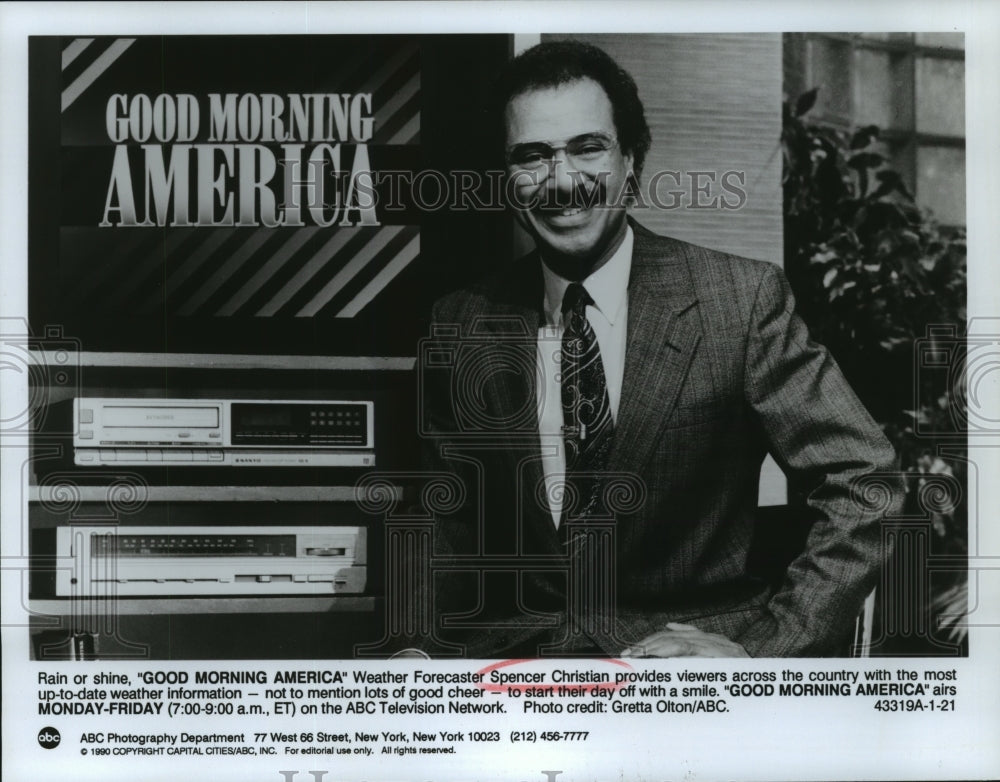 1990 Spencer Christian "Good Morning America" Weather Forecaster - Historic Images