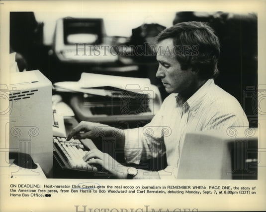 1981 Press Photo Dick Cavett host-narrator of "Remember When: Page One" - Historic Images