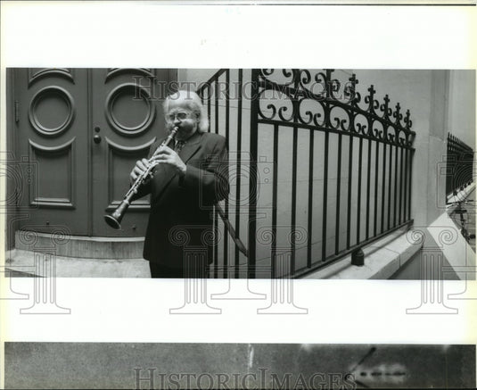 1993 Pud Brown, Pirate's Alley, near his apartment in French Quarter - Historic Images