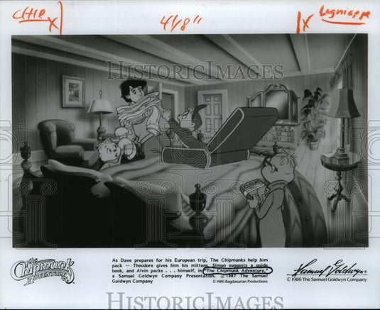 1987 Dave and The Chipmunks packing, "The Chipmunk Adventure" - Historic Images