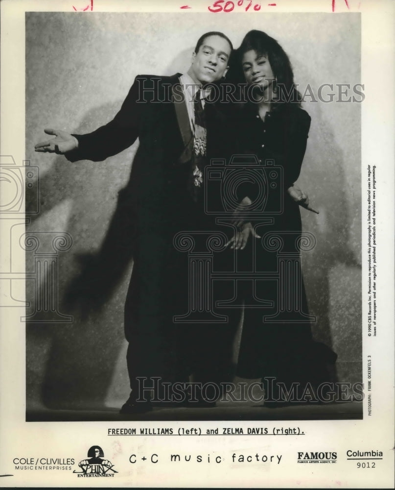 1990 Freedom Williams, Zelma Davis "C + C Music Factory" - Historic Images