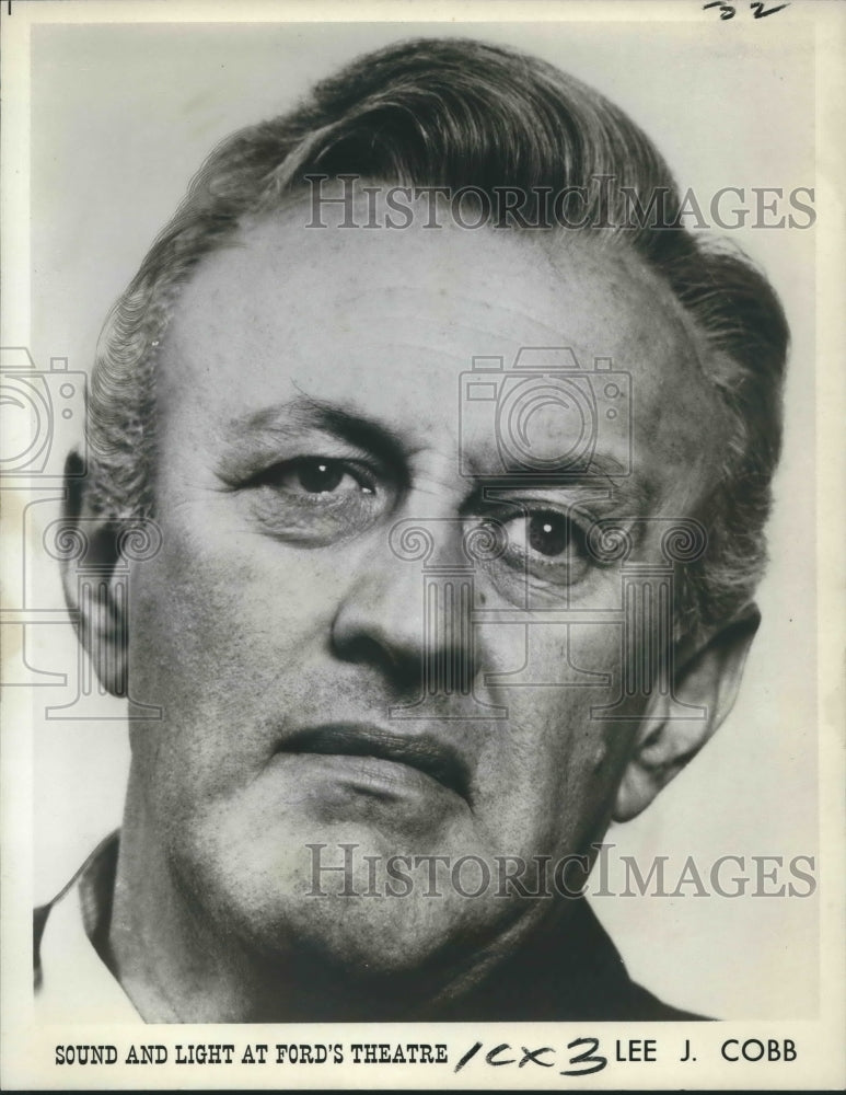 1970 Actor Lee J. Cobb In &quot;Sound and Light At FOrd&#39;s Theatre&quot; Play - Historic Images