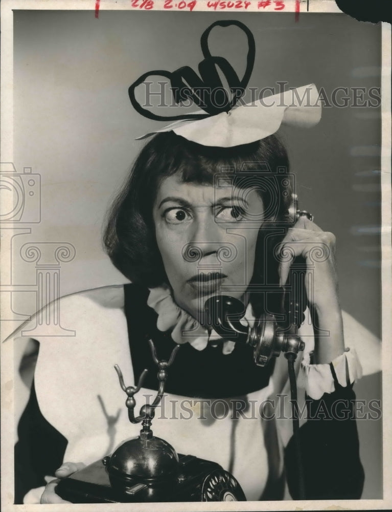 1963 Press PhotoActor Imogene Coca in  a role in the new show "Grindl." - Historic Images