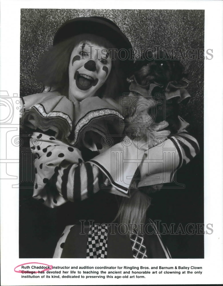 1993 Ruth Chaddock, instructor of Ringling Bros. Clown College - Historic Images