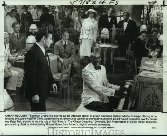 1978 Press Photo Scatman Crothers and other stars of "The Cheap Detective."-Historic Images