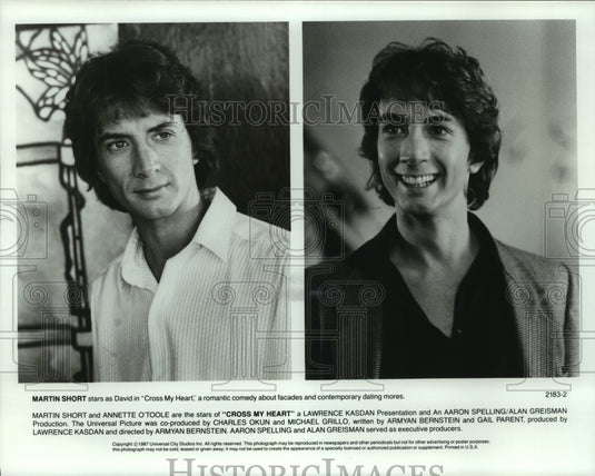 1987 Press Photo Martin Short in scenes from Cross My Heart. - nop16126-Historic Images