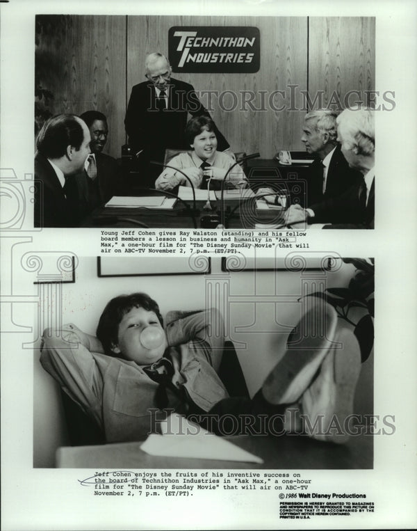 1986 Jeff Cohen and Ray Walston in 