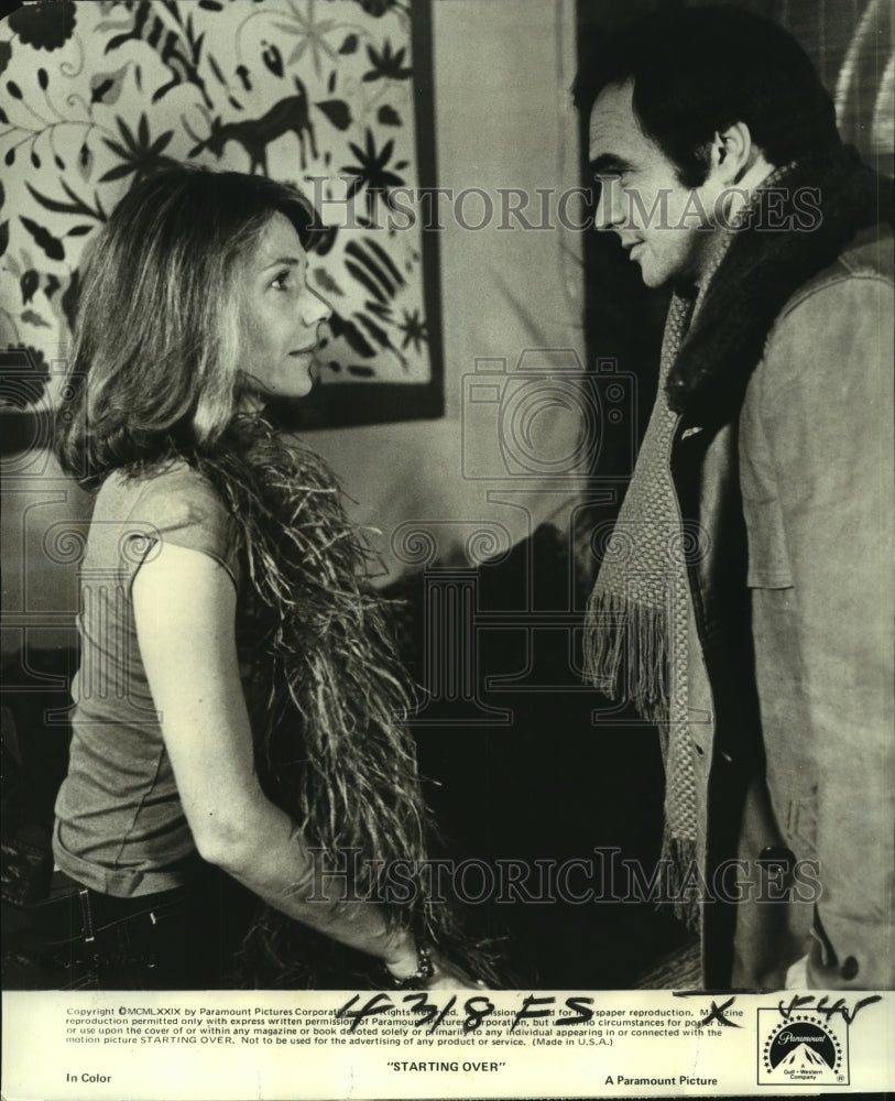 1979 Press Photo Jill Clayburgh and Burt Reynolds star in &quot;Starting Over.&quot; - Historic Images