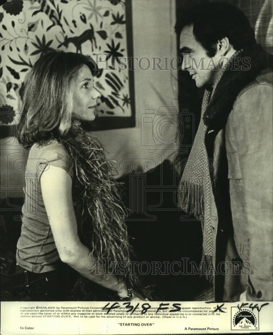 1979 Press Photo Jill Clayburgh and Burt Reynolds star in "Starting Over." - Historic Images