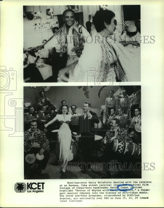 1990 Press Photo Xavier Cugat in "Routes of Rhythm" on Afro-Cuban Music-Historic Images