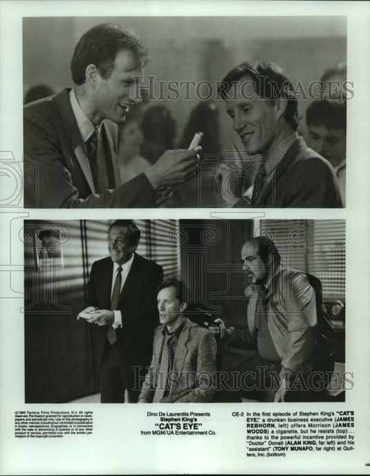 1985 James Rebhorn, James Woods & Alan King in Cat's Eye. - Historic Images