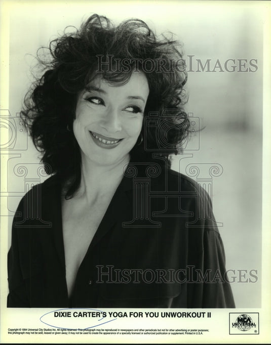 1994 Press Photo Dixie Carter's Yoga for you Unworkout II - Historic Images