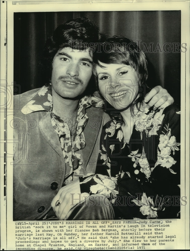 1971 Judy Carne and finance Bob Bergman - Historic Images