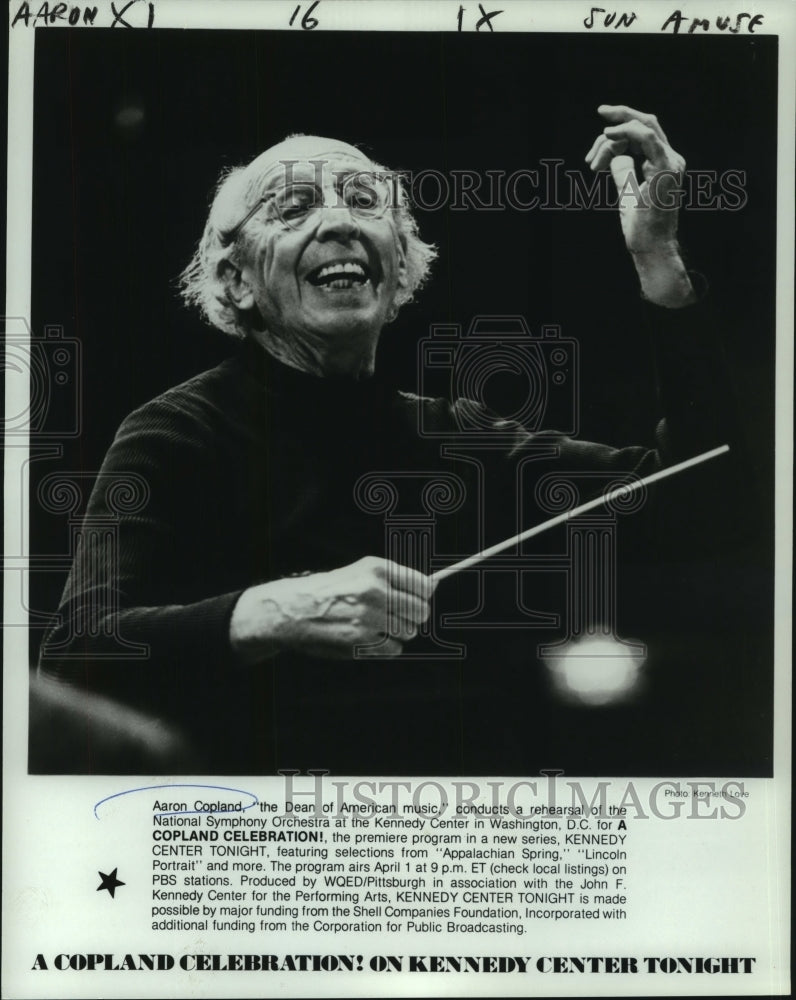 1981 &quot;A Copland Celebration: Kennedy Center Tonight&quot; Aaron Copland - Historic Images