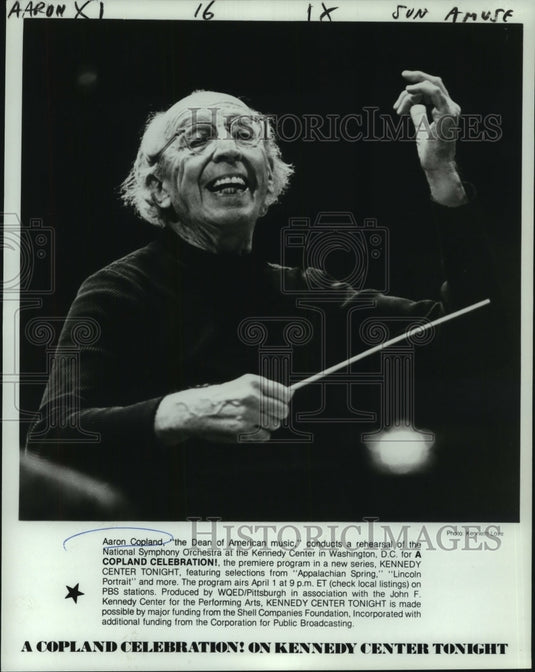 1981 "A Copland Celebration: Kennedy Center Tonight" Aaron Copland - Historic Images