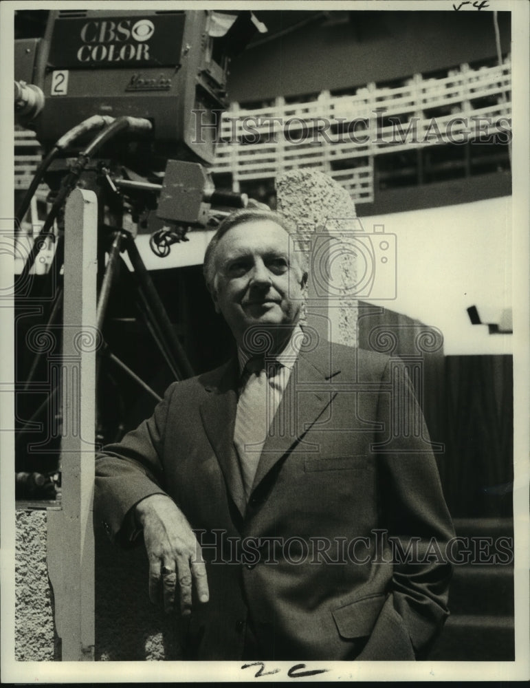 1972 Press Photo Walter Cronkite, &quot;The Election year--Election Night&quot;-Historic Images