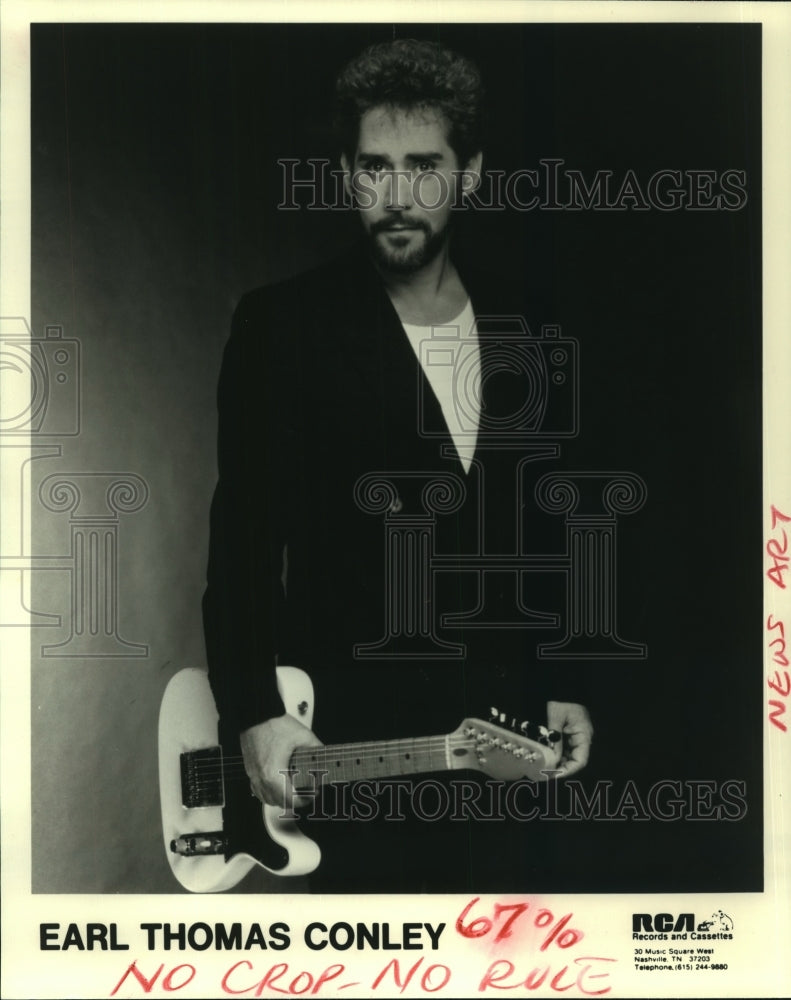 1986 Earl Thomas Conley, American Singer-Songwriter, RCA Records - Historic Images