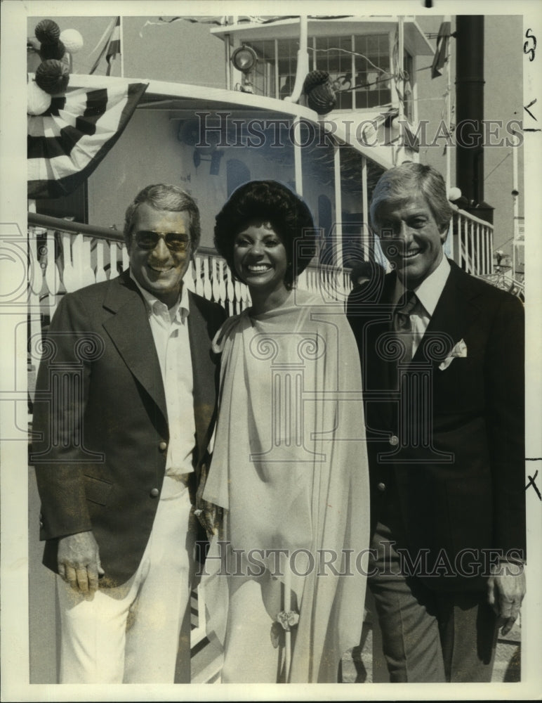 1976 Press Photo Perry Como, Leslie Uggams, Dick Van Dyke in Perry Como special-Historic Images