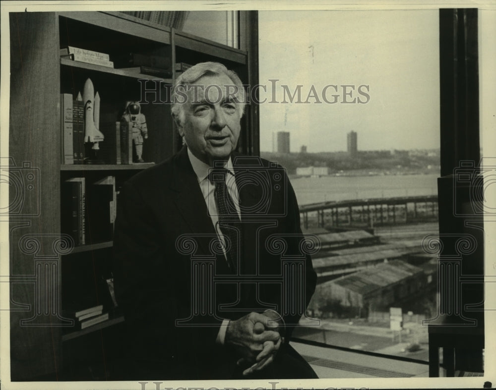 1983 News Correspondent Walter Cronkite Moderating a News Special - Historic Images