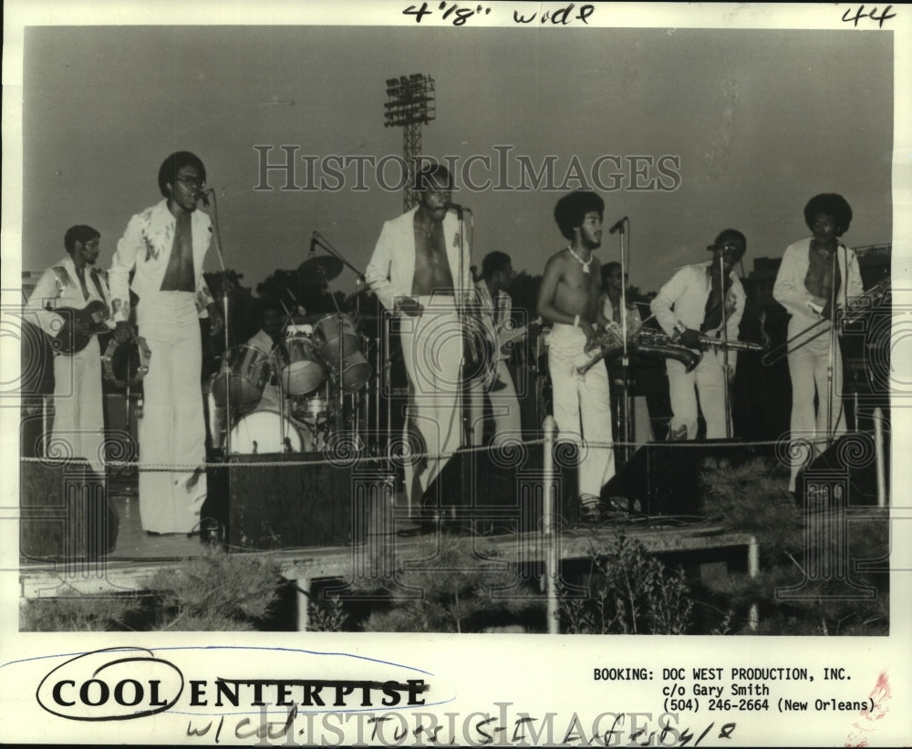 1978 Cool Enterprise performs in &quot;Battle of the Bands,&quot; Grand Hotel - Historic Images