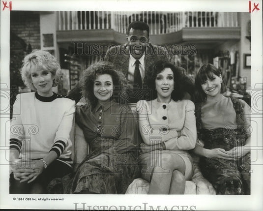 1991 Press Photo Meshach Taylor, Annie Potts and cast of Designing Women, on CBS-Historic Images