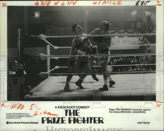 1979 Press Photo Tim Conway and Michael Laguardia star in The Prize Fighter. - Historic Images