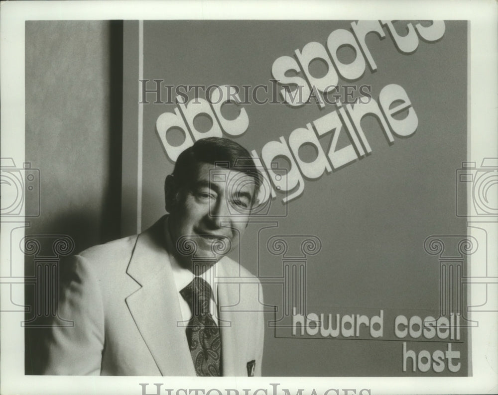 1978 Press Photo Howard Cosell, host of the &quot;ABC Sports Magazine,&quot; weekly series - Historic Images