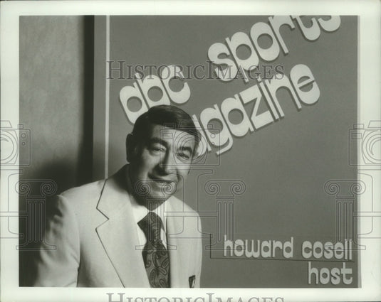 1978 Press Photo Howard Cosell, host of the "ABC Sports Magazine," weekly series - Historic Images