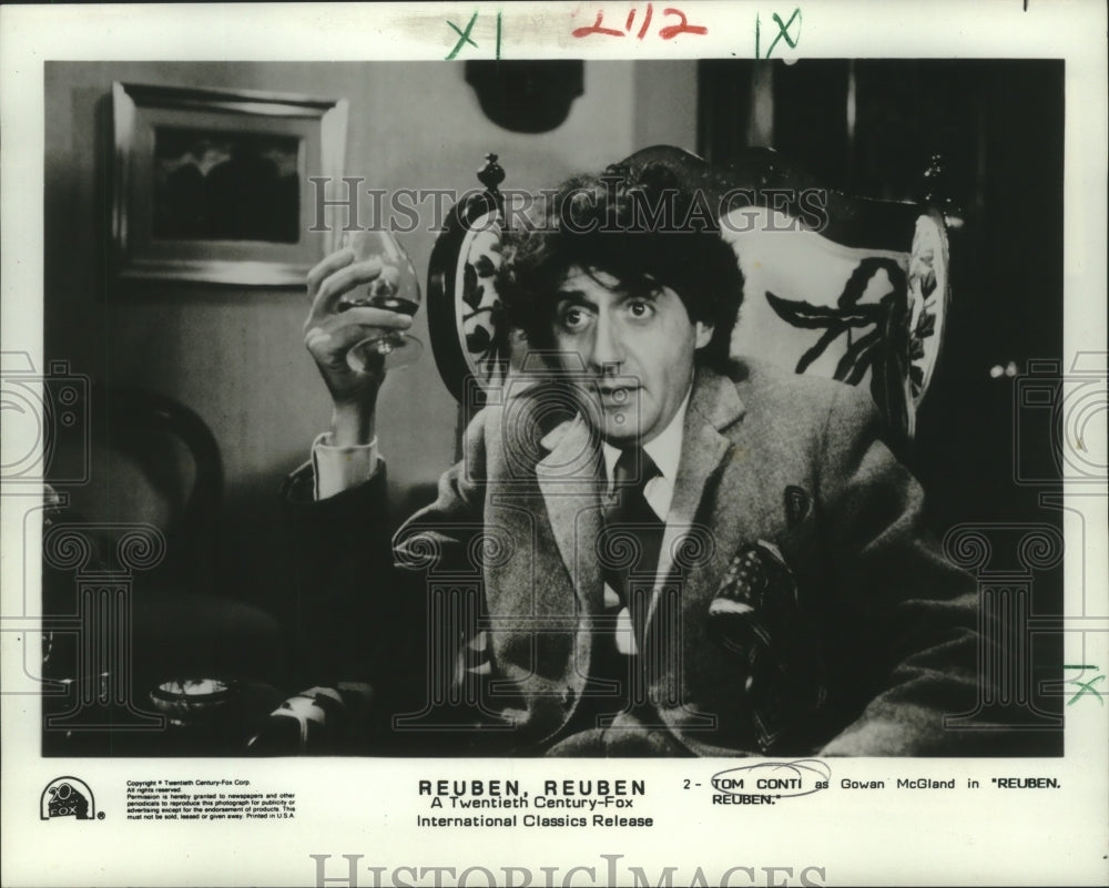 1984 Press Photo Tom Conti as Gowan McGland in "Reuben, Reuben." 20th Century - Historic Images
