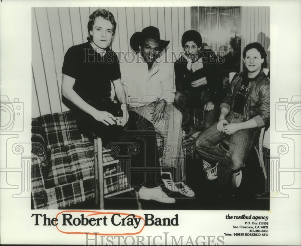 1984 Press Photo Blues guitarist and singer Robert Cray in The Robert Cray Band. - Historic Images