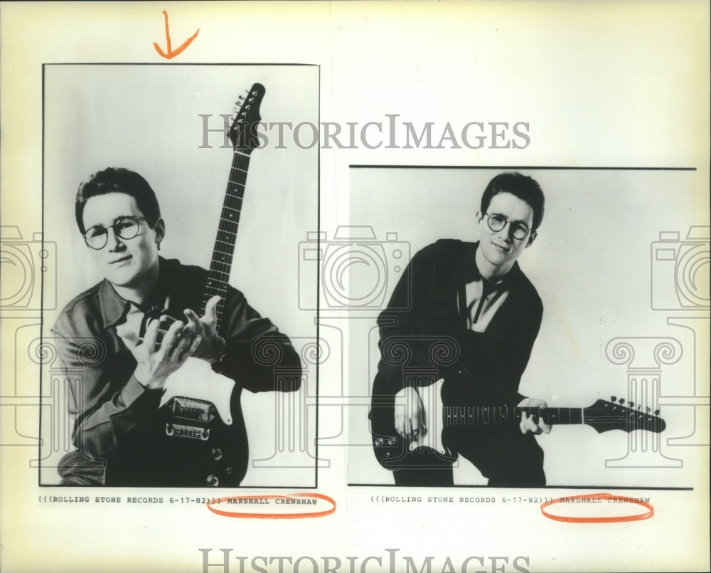 1982 Marshall Crenshaw, rock singer, songwriter and musician. - Historic Images