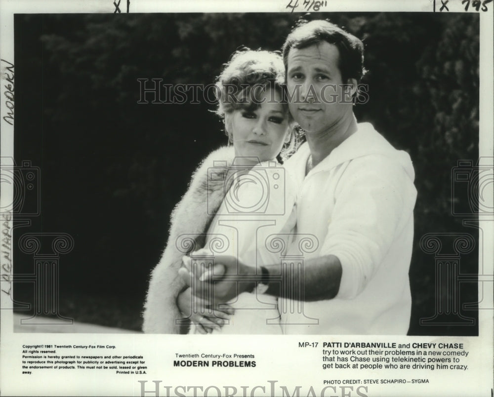1981 Patti D'Arbanville and Chevy Chase, "Modern Problems" - Historic Images