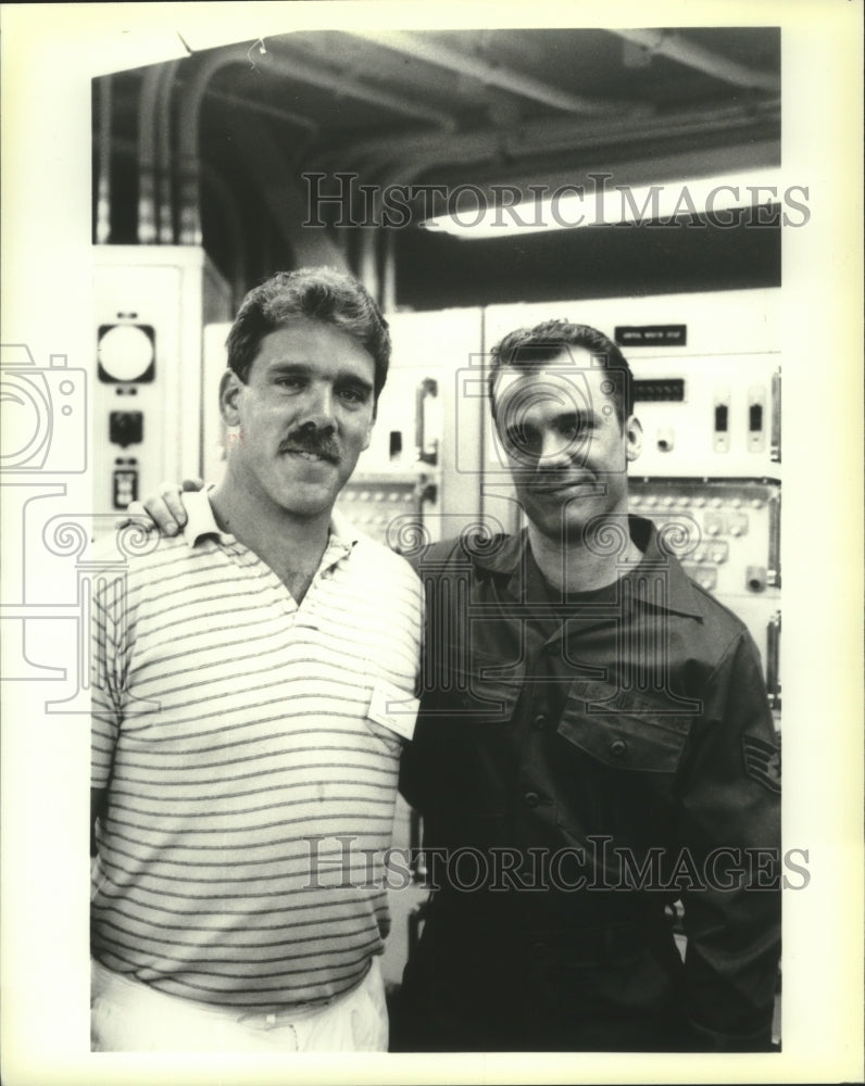 1988 "Disaster at Silo 7" - Jeff Kennedy and Actor Michael O'Keefe - Historic Images