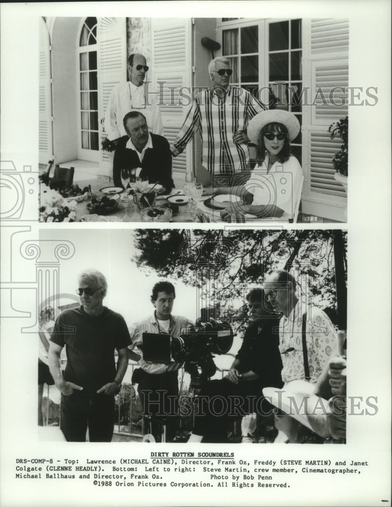 1988 Dirty Rotten Scoundrels - Michael Caine, Frank Oz, Steve Martin - Historic Images