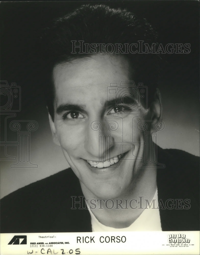 1992 Press Photo Rick Corso, Comedian and Actor - Historic Images